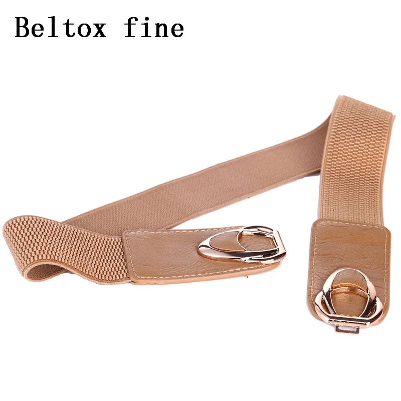 Fashion PU Leather Elastic Wide Belts for Women Stretch Thick Waist Dress Plus Size By Beltoxfine