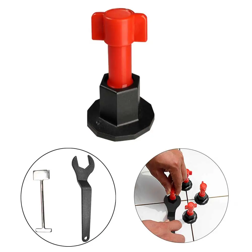 

25PC Tile Leveling System Kit Flooring Wedges Alignment spacers with Wrench for Wall Floor Tiles Leveler Locator Spacers Tools
