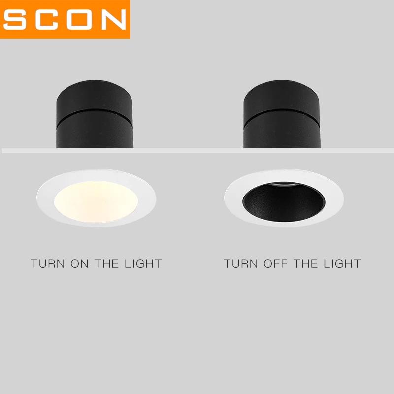 SCON, AC110-240v, 5,5 см, 5 Вт, плафон, Embeded, для мытья стен, для интерьера, фокусировка, освещение, мини-прожектор