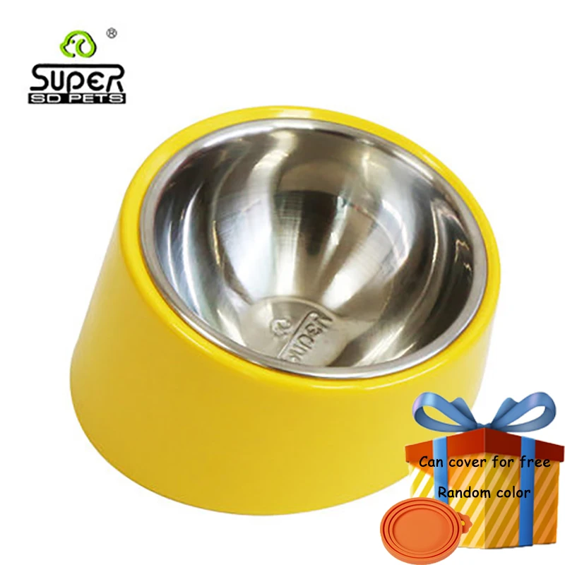 

2016 Limited Sale Gamelle Chien Hamster Comedero Perro Super Flat Face Short Legs Neck Guard Pet Bowl For Cat Dog Supplies Tilt