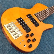 Free shipping Starshine electric guitar Korean factory ASH body flamed maple top 5 strings the color can choose OEM orange colo Free shipping Starshine electric guitar Korean factory ASH body flamed maple top 5 strings the color can choose OEM orange colo