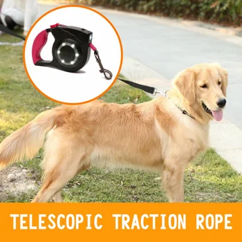 

5M Puppy Pet Dog Cat LED Automatic Retractable Traction Rope Walking Lead Leash