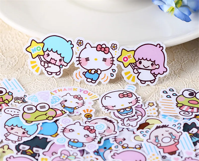 40pcs Cartoon fairy Sticker Anime Funny Scrapbooking Stickers for Kid DIY Laptop Suitcase Skateboard Moto Bicycle Car Toy