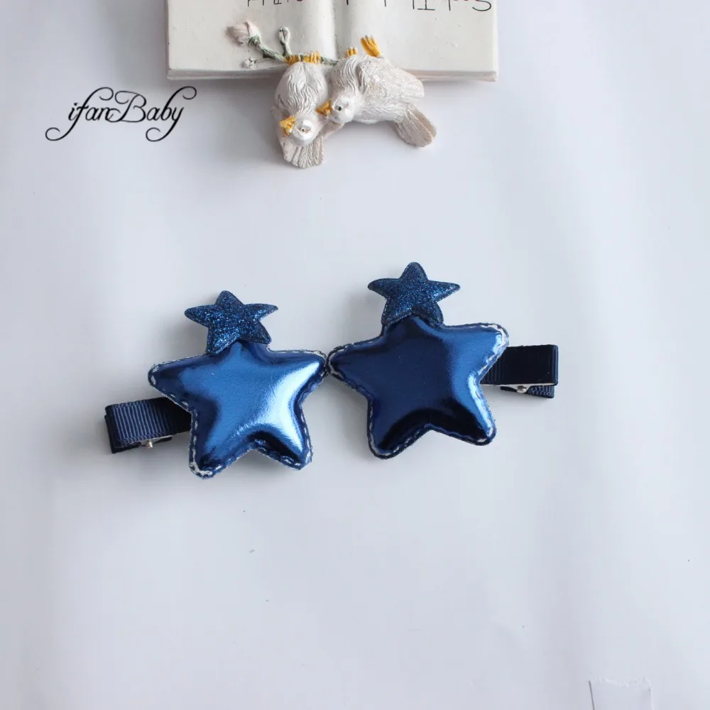 Star hair flower clip girls 6