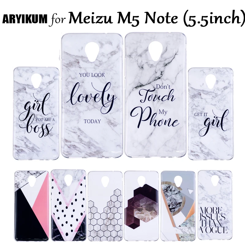 

ARYIKUM Marble Stone Case For Meizu M5 Note M5Note M621h 16gb 32gb 64gb Case Silicone Cover For Meizu M 5 Note / Meizu Note M5