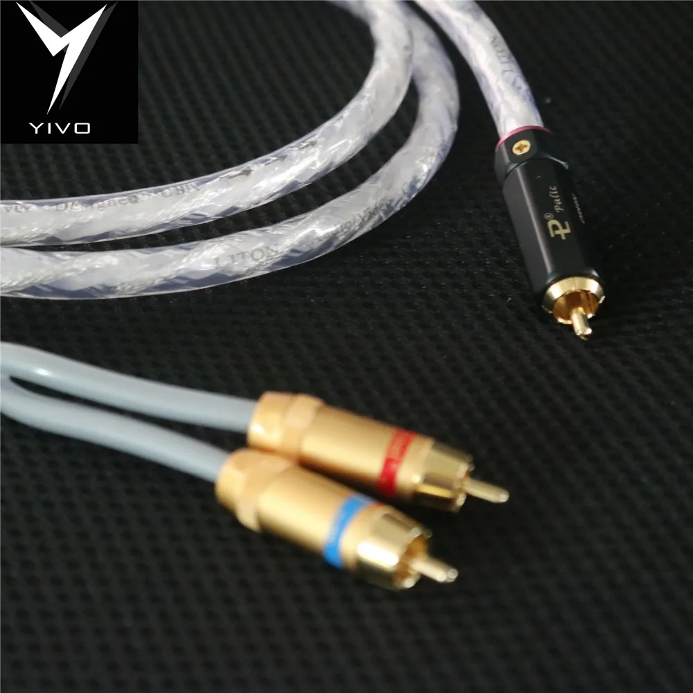 XSSH аудио йиво 1 шт. до 2 RCA кабель м ~ 5 Hi end из бескислородной меди с покрытием чистой