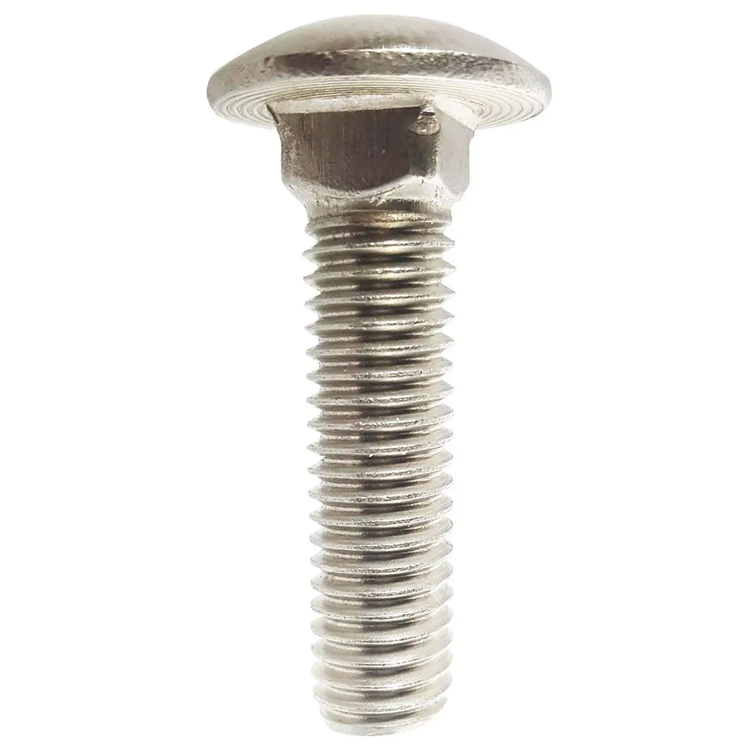 

Fullerkreg FSC38150CBSS Round Square-Neck Carriage Bolt, 18-8 Stainless Steel, Hex, 3/8"-16 Thread Size,1-1/2" Long (Pack of 10)