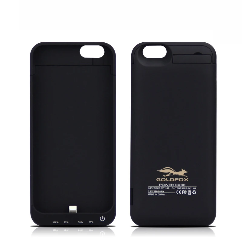 Koop Hoge Capaciteit 5800mA Batterij Oplader voor iphone 6 6 s Externe Backup Opladen Power Bank Case iphone 6 6 S Case