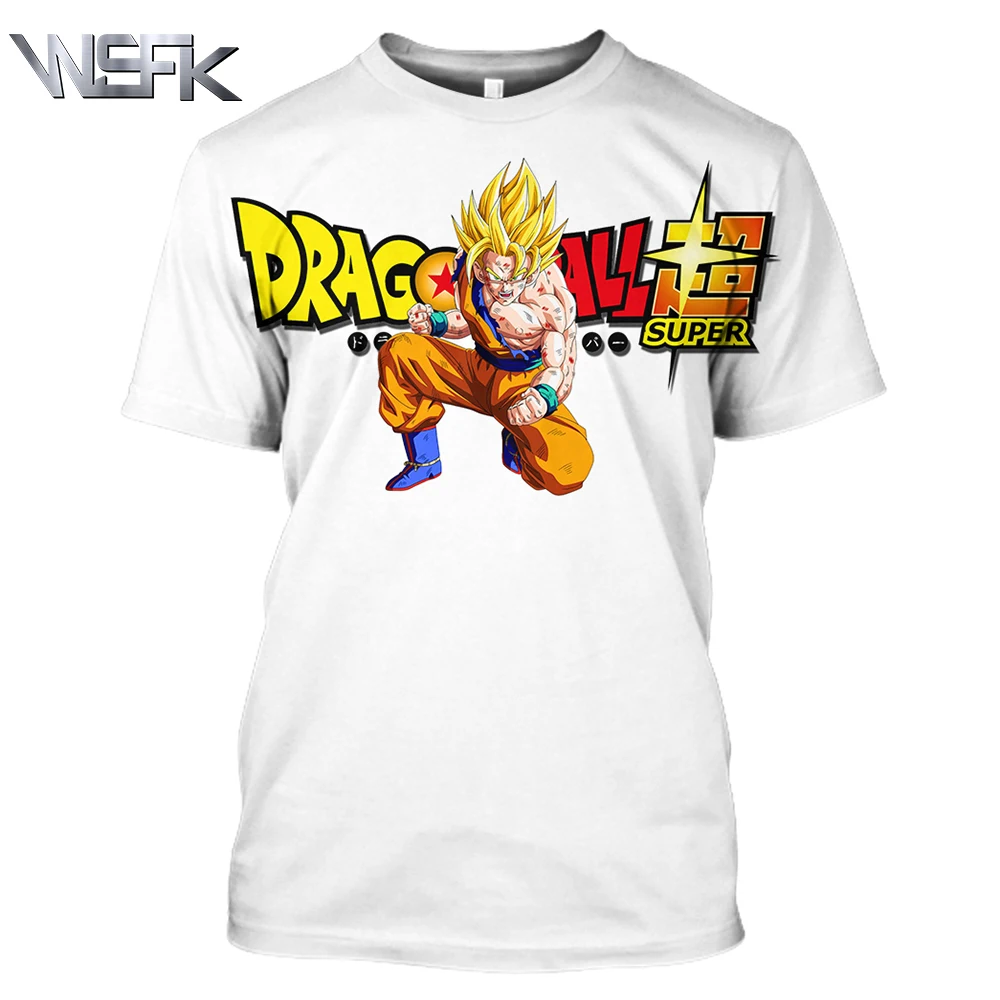 

WSFK new men and women personality anime Dragon Ball Z 3D printing T-shirt casual cool O-neck short-sleeved sweatshirt