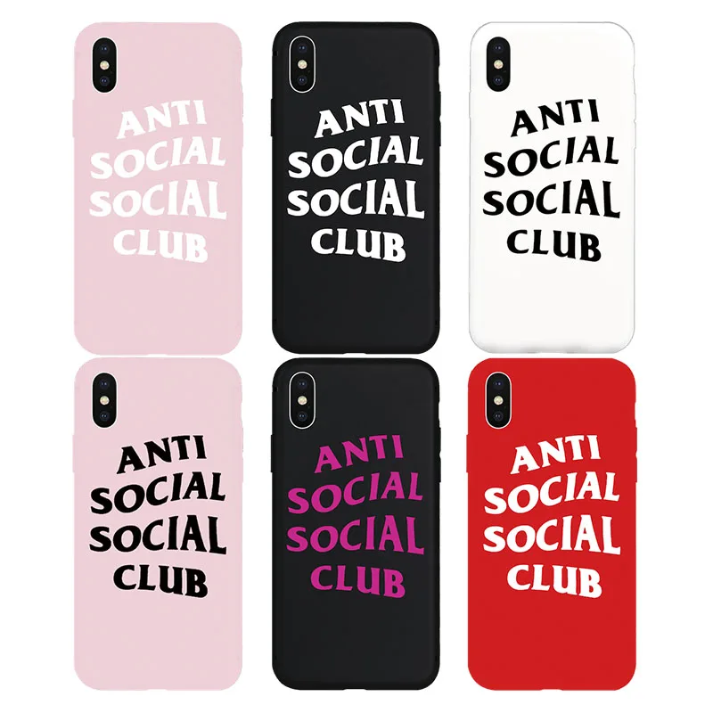 

ASSC Anti Social Social Club Hyper Cool Style Soft Case for iPhone 6 6s Plus 7 7Plus 8 8Plus X Xs Max XR 5s Phone Cover Case
