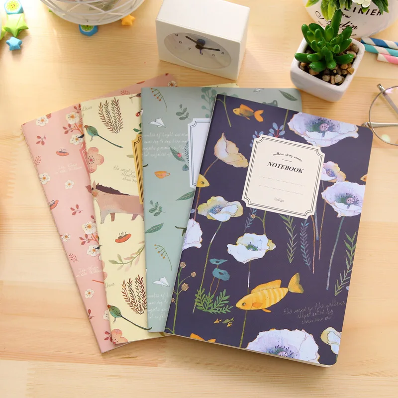 

School Notebook Stationery Notepads Students Girls Gifts Notepad Diary Creative Cute Vintage Inspiration Writing Office Supplies