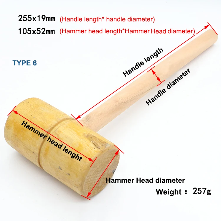 UNeefull маленький и большой деревянный молоток кувалда молоток для DIY деревообрабатывающий бытовой многофункциональный ручной инструмент