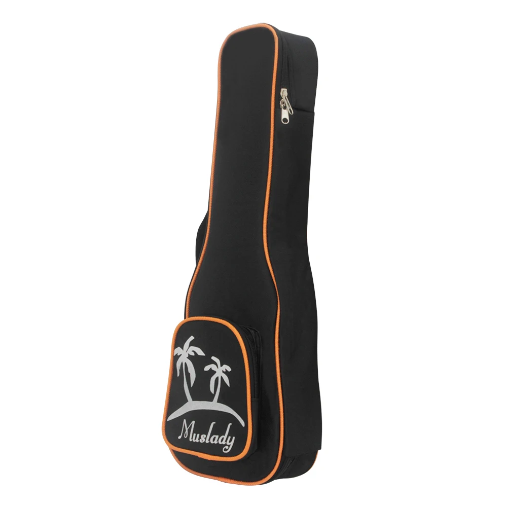 Muslady 21 дюймов сопрано укулеле сумка Uke Ukelele чехол на молнии кокосовое дерево узор Стиль с регулируемым одним плечевым ремнем