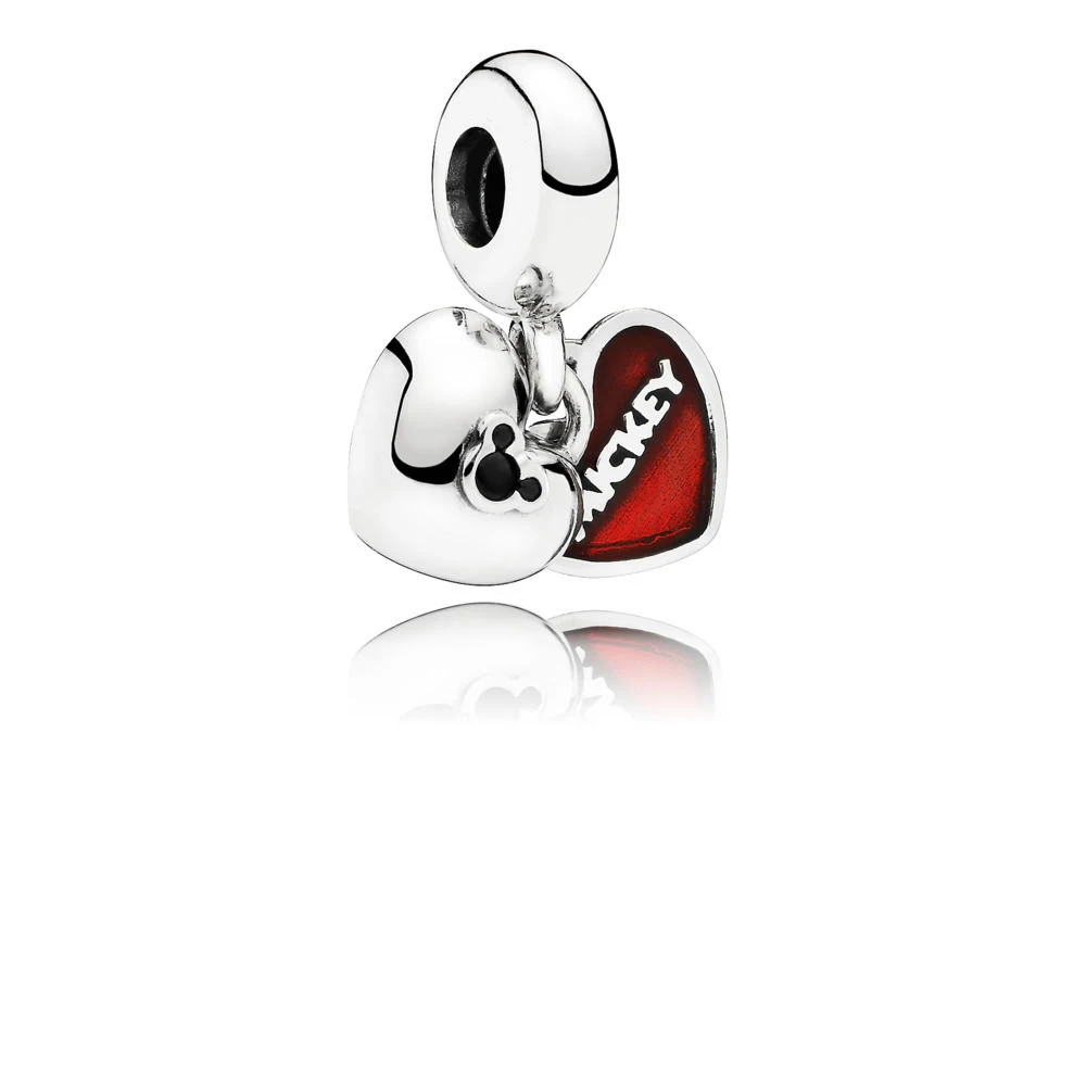 

COSEN PAN 1:1 Original Sterling Silver 925 Pendant Micmouse Dangle Charm, Red Enamel Jewelry for Women Gift 791441NCK