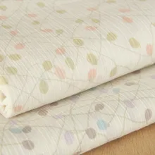 118x50 см Тонкие разноцветные маленькие листья, мягкая мятая хлопковая ткань для творчества, изготовление постельных принадлежностей, одеяло, украшение для дома 160 г/м