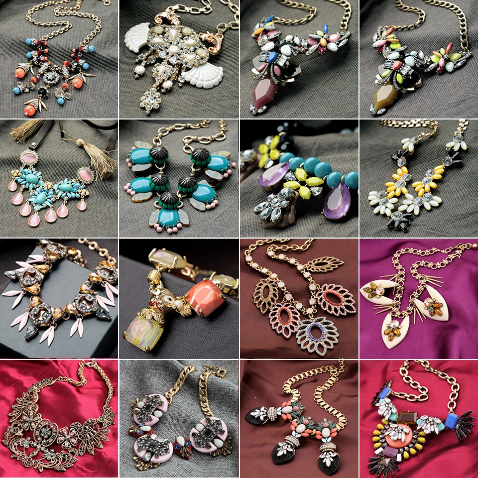 KISS ME 26 Styles Women Bib Statement Necklace 2018 Promotion Alloy Resin Acrylic Geometric Vintage Choker Necklace Women Bijoux retro geometric bubble resin statement choker necklace vintage jewelry