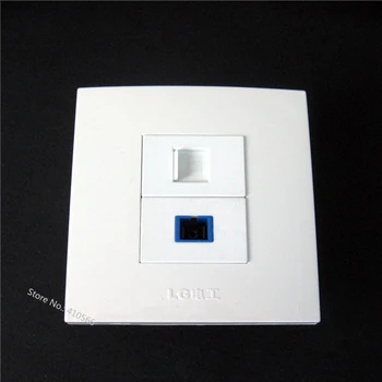 

RJ45 And Fiber SC Optical Interface Socket 86 Type Wall Panel Sockets White Weak Panel Free Shipping