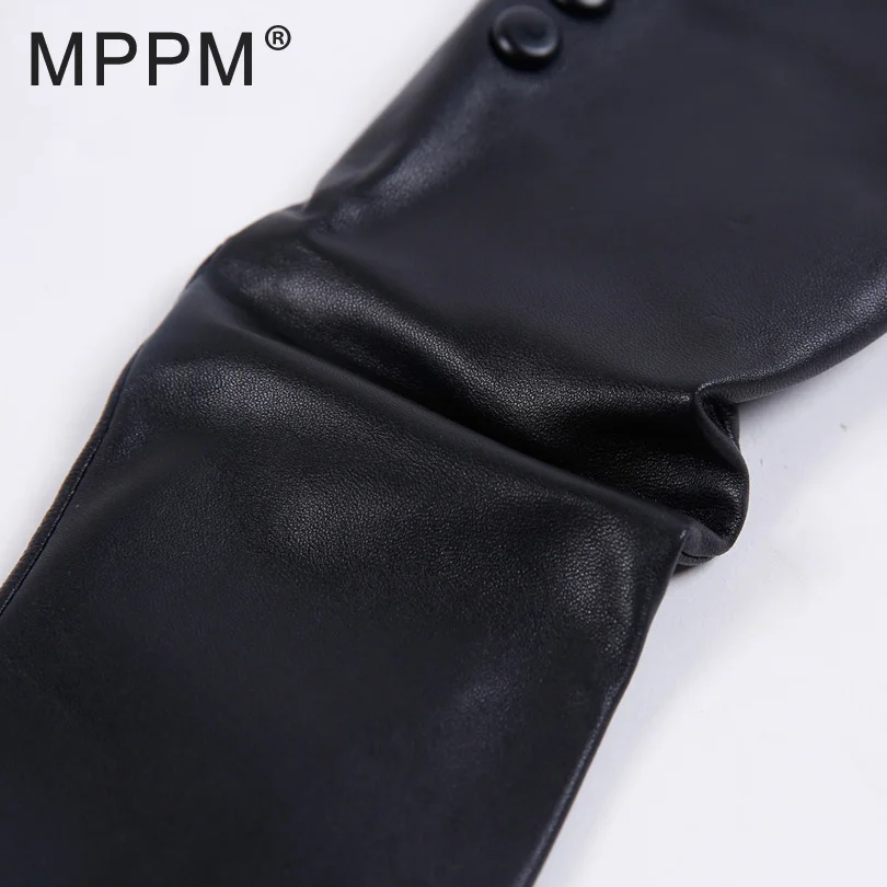 MPPM Модные Новые 2018 вечерние длинные перчатки из натуральной кожи для вечеринки в