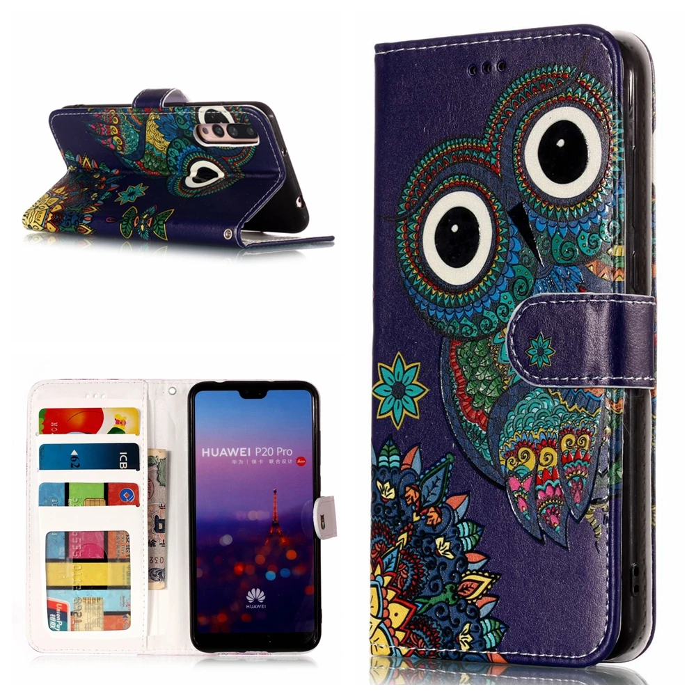 

For Huawei P20 Phone Case Oil skin wallet style cover Case For Huawei P20Lite P20Plus with card phone bag For Huawei P9Lite mini