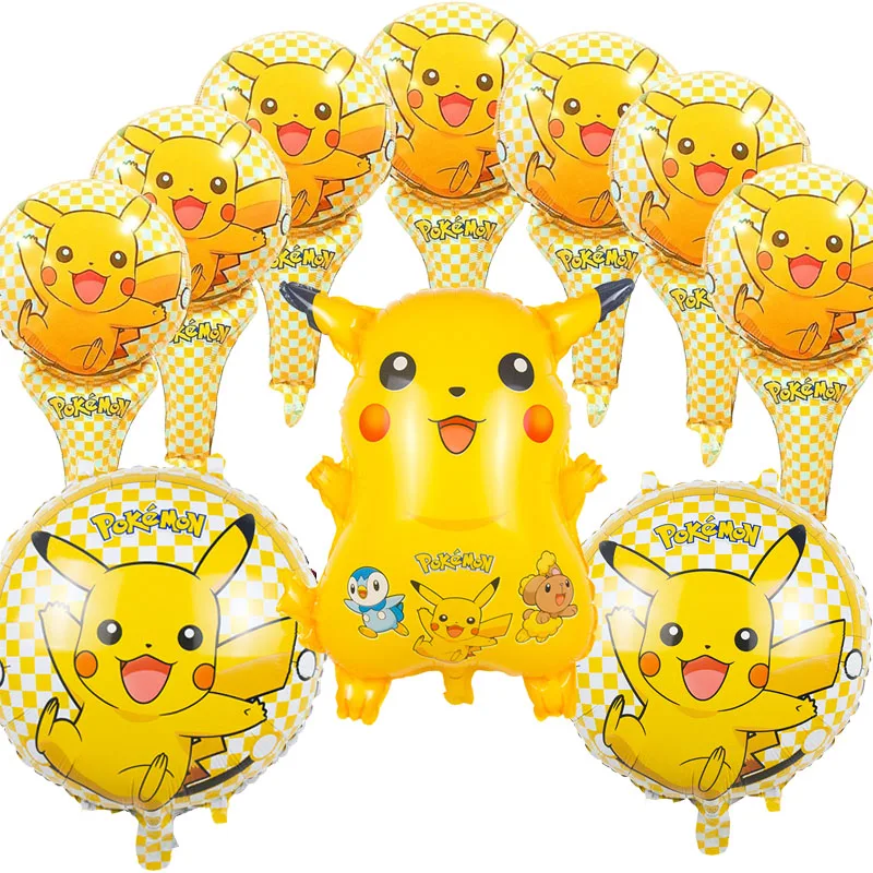 18/" Globos De Papel De Aluminio Fiesta Decoración De Cumpleaños De Pokemon 1,3,5,10