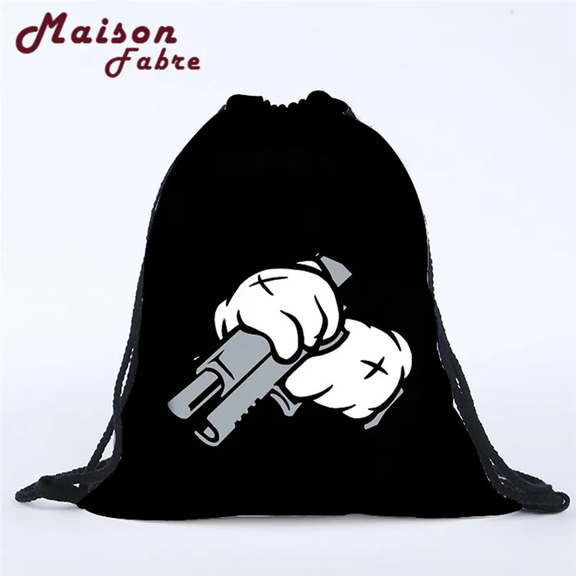 

Best Deal Bag Maison Fabre Jasmine Traveling Unisex Pistol Backpacks 3D Printing Bags Drawstring Backpack Sep27
