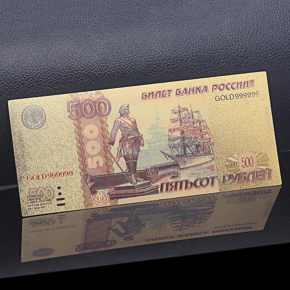 Золотые банкноты VNFURU 500 рубля путешествие парусный сад золотая банкнота 24K монета