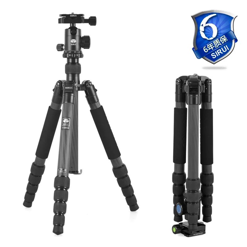 

Sirui DHL Camera Tripod+Ball Head Kit 2in1 Carbon Tripod For SLR Cameras Light Weight 2.1 KG Travel Bag Handheld T-1205X+G10KX