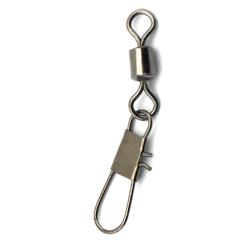 10/20pieces Rolling Swivels with Interlock Snap Swivel Hook Bass