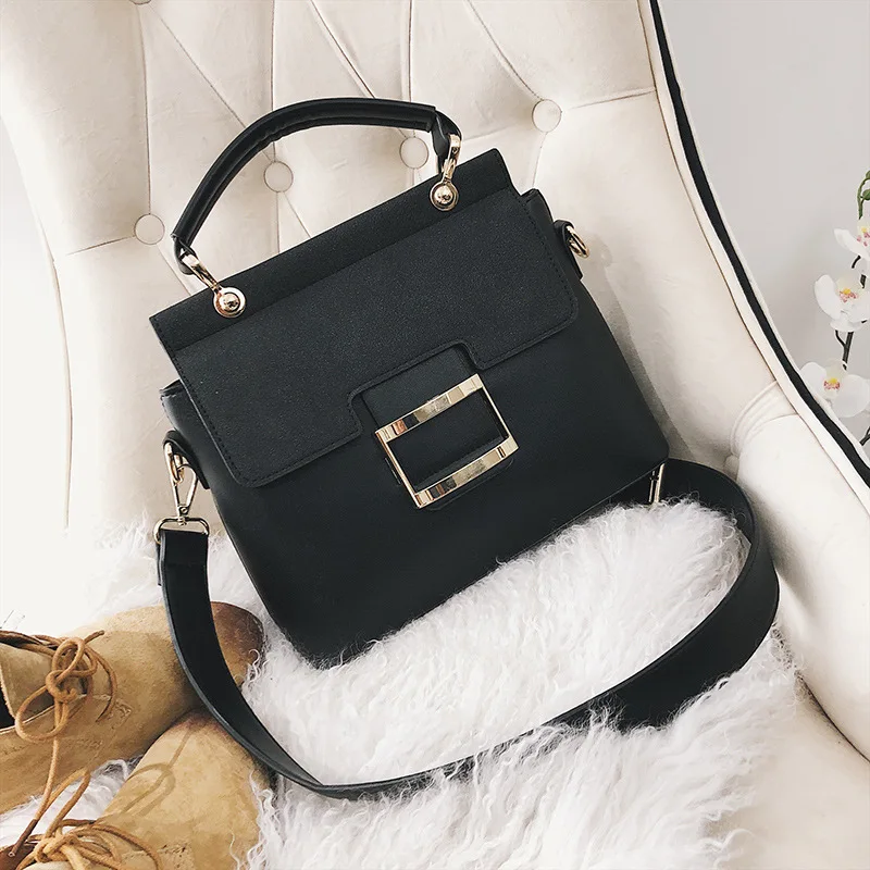 Women Bag Vintage Shoulder Bags 2018 Buckle PU Leather Handbags Crossbody Bags For Women Famous Brand Spring Sac Femme