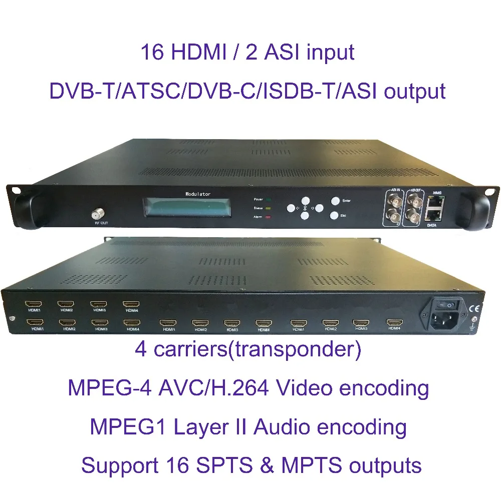 1080P мульти HDMI к DVB-C/DVB-T/ATSC/ISDB-T кодировщик модулятор цифровой ТВ головной QAM RF модулятор VEK-4782I-16/20