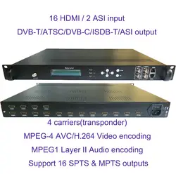 1080 P multi HDMI к DVB-C/DVB-T/ATSC/ISDB-T модулирующий преобразователь цифровой ТВ головной станции qam-модулятор VEK-4782I-16/20