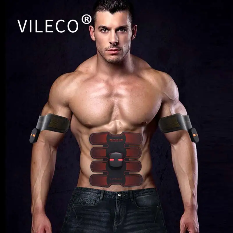 

Fat Burner Muscle Stimulator Device 8P EMS Intelligent Abdomen ABS Patch Trainer For Arm/Leg Relaxation Electro Stimulation