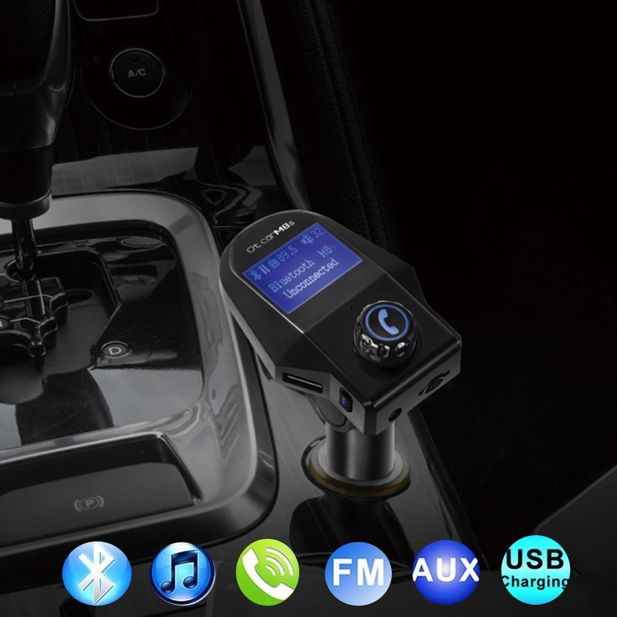 1 шт. FM плеер многофункциональный, с функцией Bluetooth Подключите USB подключение TF карты MP3 плеер для автомобиля