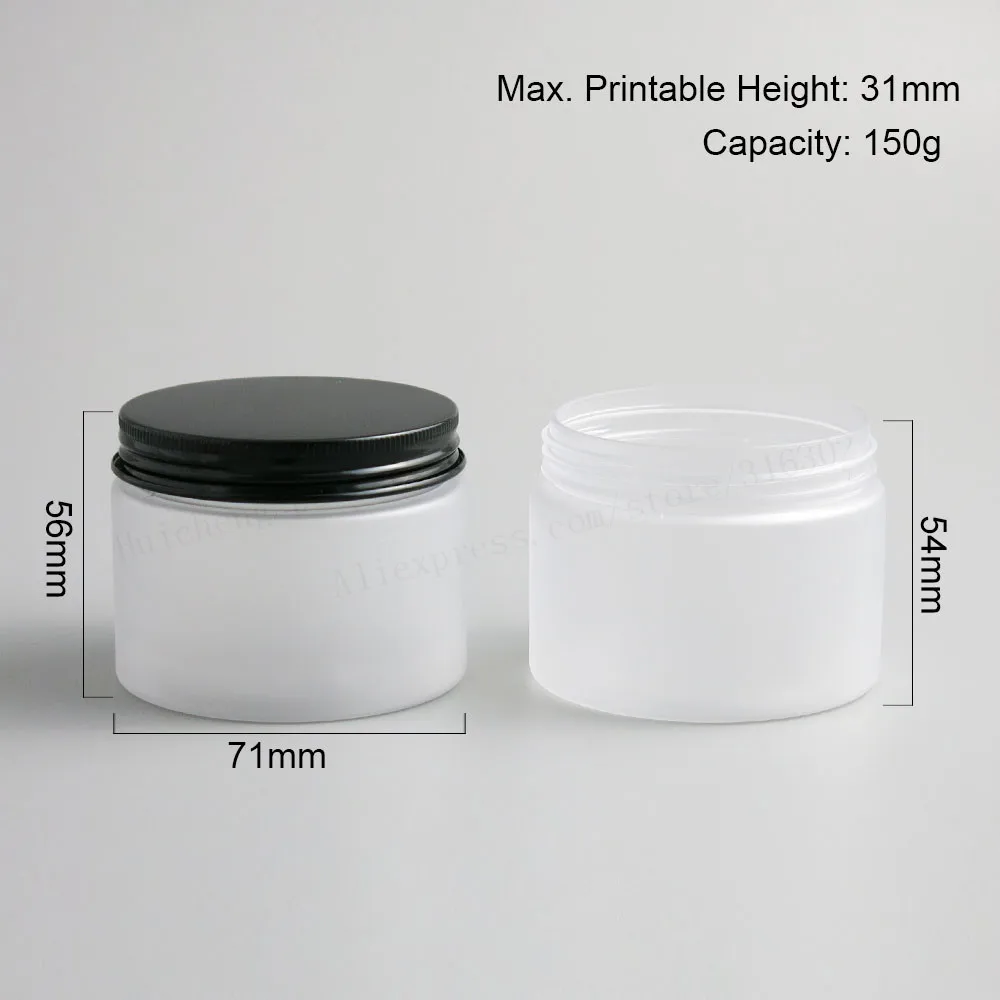 5oz Frost Empty Cosmetic Containers With Aluminium Lids 150g