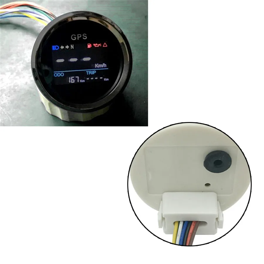 Новое поступление 52 мм мотоцикл цифровой lcd gps Спидометр цифровой мульти-индикаторы 0~ 999 водонепроницаемый MPH узлы