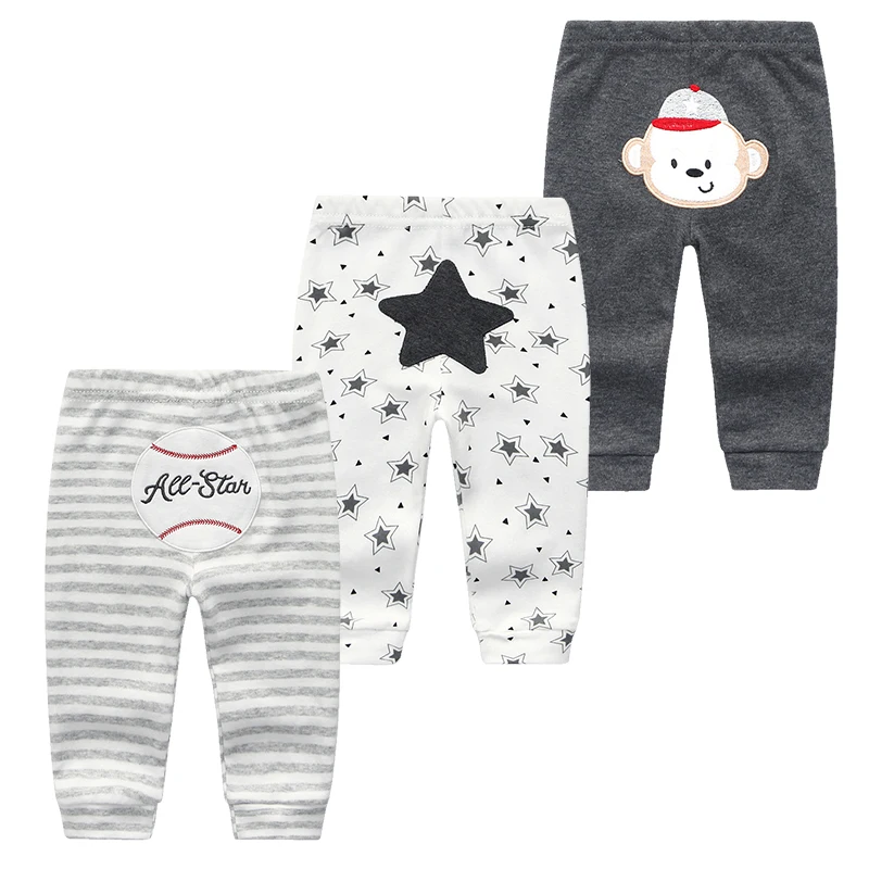 3Pcs Baby Boy Pants Clothes 0-24M Kids Trousers Cotton Unisex roupas de bebe Infant Costume Fashion New Children's Clothing