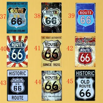

[ Mike86 ] Hot Route 66 Tin signs America Style Metal painting Vintage sign HP-5 20*30 CM