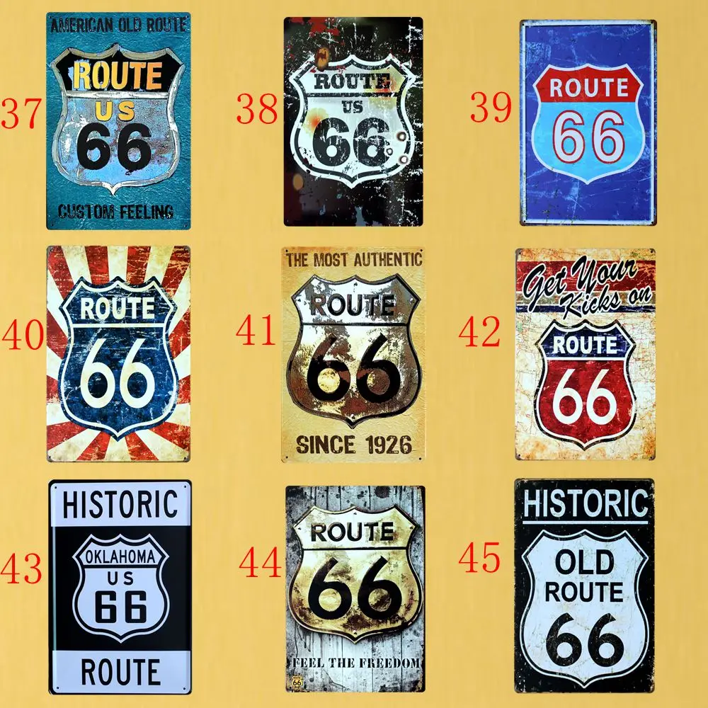 Mike86 Heisser Route 66 Blechschilder Amerika Stil Metall Malerei
