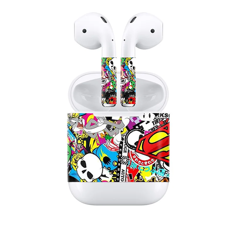 Популярный дизайн полностью закрывающие наклейки для наушников Apple AirPods