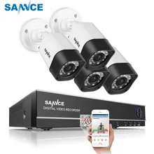 SANNCE 4CH безопасности камера системы дома товары теле и видеонаблюдения комплект 1080 P HDMI выход DVR 720 комплект видеорегистратора скрытого наблюдения 720 4 шт. 1.0MP