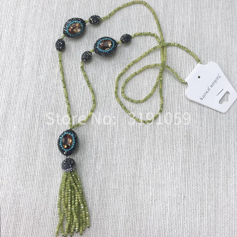

2018 fashion matching lady green crystal pendant