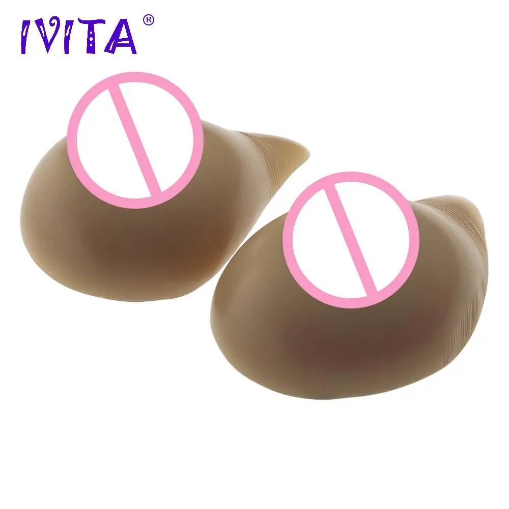 

IVITA 600g Realistic Silicone Breast Forms Crossdress Suit Fake Boobs For Crossdresser Shemale Breast Fake Breasts Mastectomy
