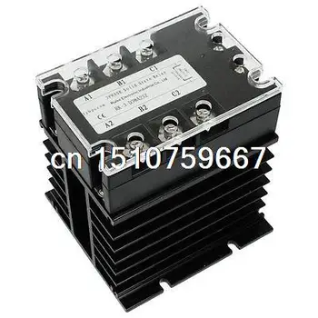 

DC-AC 25A 5-32VDC/ 380VAC 3 Phase SSR Solid State Relay w Heat Sink
