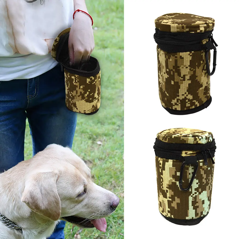 

Portable Dog Feeding bag Pet Puppy Pouch Walking Food Treat Snack Bag Detachable food Storage Hold Waist Goods for pets Dog Bags