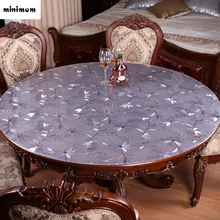 Waterproof Round Table Cloth Soft Glass PVC Transparent Plastic 2mm Thicker Table Mat Crystal Tablecloth Coffee Table Pad