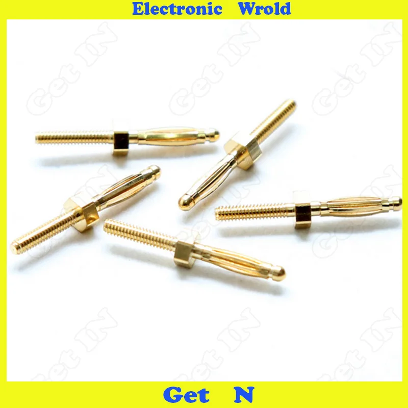 10 шт. 2 мм штекер типа банан из чистой меди с позолоченной панелью | Обустройство