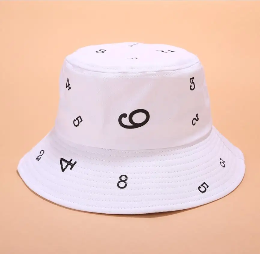 Шляпы с цифрами от 1 до 9 для мужчин и женщин, модная уличная шляпа для рыбалки, Мужская Панама, летняя плоская шляпа для влюбленных, Кепка в стиле хип-хоп