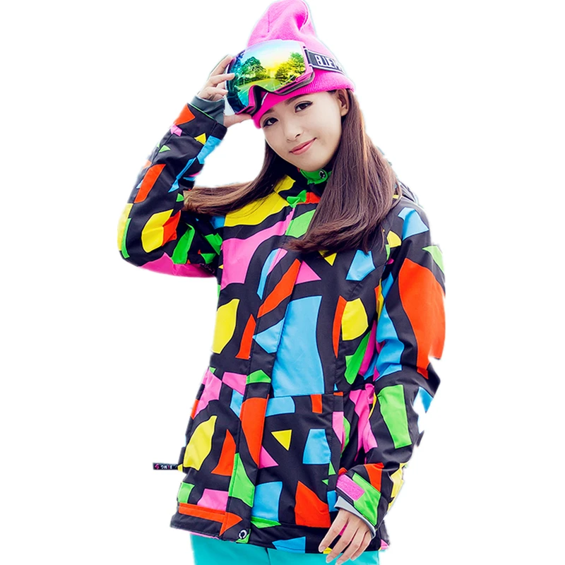 

Winter Ski Jacket Women Windproof Waterproof Snowboard Suits Climbing Snow Skiing Female Conjoined Design Large Size