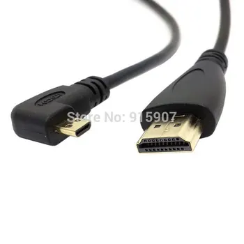 

Cablecc Left Angled 90 Degree Micro HDMI to HDMI Male HDTV Cable for Cell Phone & Tablet 50cm