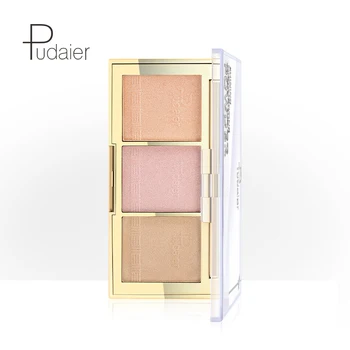 

Pudaier Brand Makeup Face Powder 3 Colors Bronzer Highlighter Powder Palette Highlighter iluminador GLOW KIT maquilla